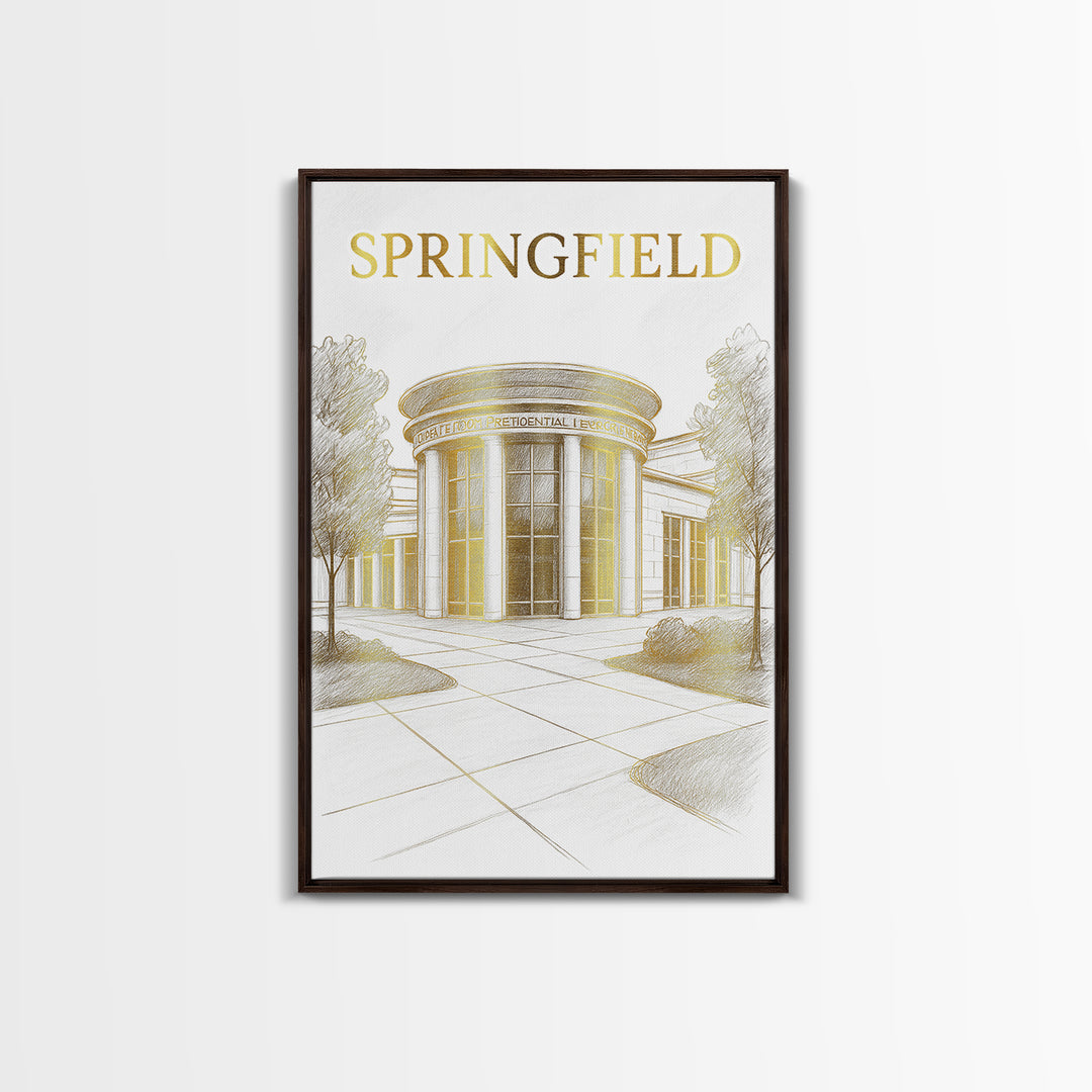 Springfield Travel Poster, Canvas Print, Minimalist Poster Art, Springfield Poster Print, Travel Poster Art, Travel Art Print, Design 6