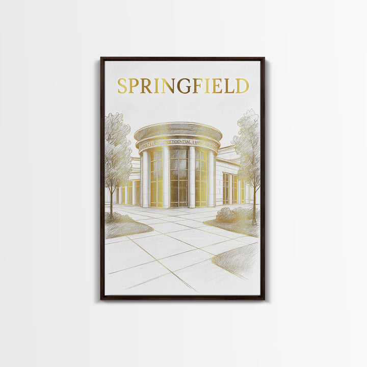 Springfield Travel Poster, Canvas Print, Minimalist Poster Art, Springfield Poster Print, Travel Poster Art, Travel Art Print, Design 6