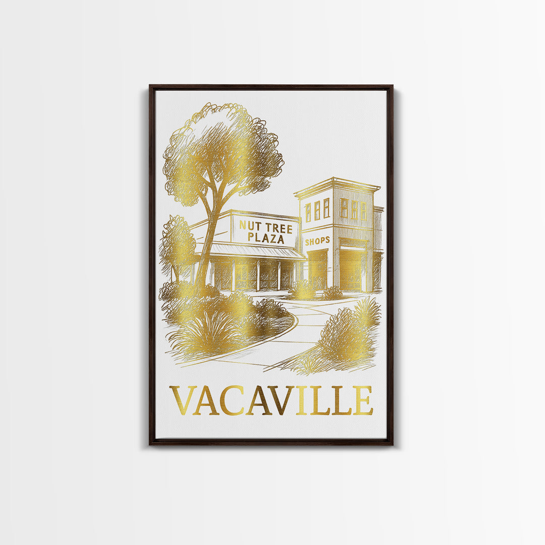 Vacaville Travel Poster, Canvas Print, Elegant City Illustration, Vacaville Travel Art, Home Office Decor, Gift For Travelers, Design 2