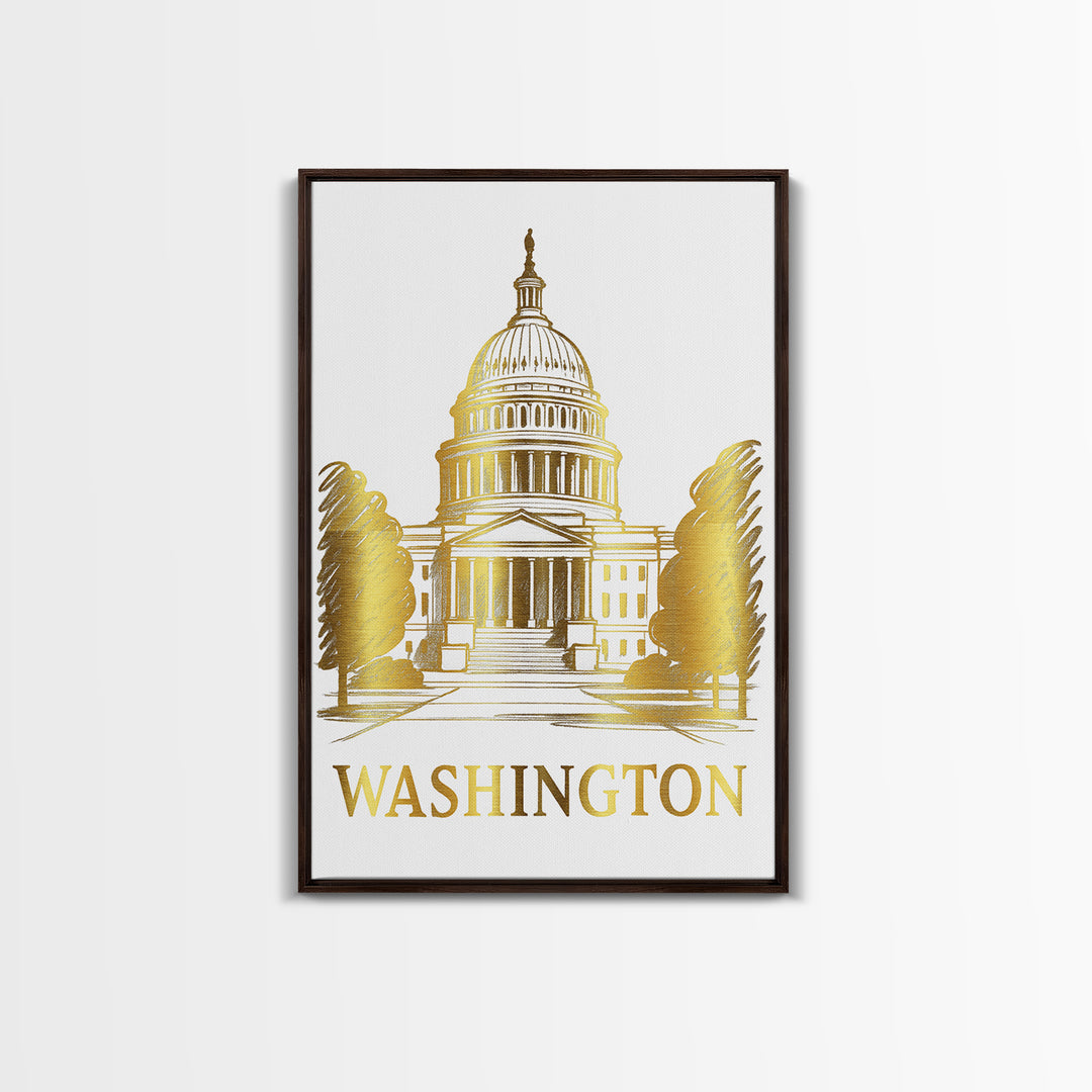 Washington Travel Poster, Canvas Print, Minimalist Poster Art, Washington Poster Print, City Travel Prints, Gift For Travelers