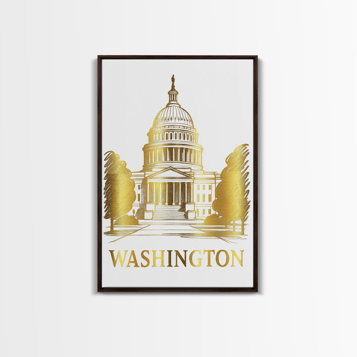 Washington Travel Poster, Canvas Print, Minimalist Poster Art, Washington Poster Print, City Travel Prints, Gift For Travelers