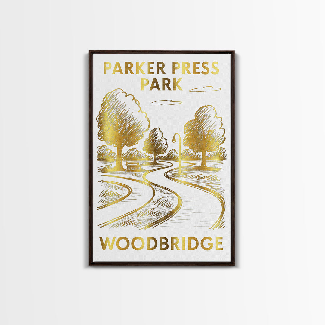 Woodbridge Travel Poster, Canvas Print, Elegant City Illustration, Woodbridge City Art, Gift For Travelers, Vintage Travel Print