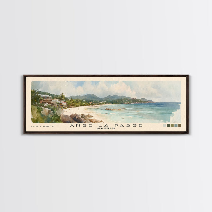Anse La Passe, Seychelles Watercolor Print, Vacation Gift, Seychelles Wall Art, Beach Painting, Beach Decor, Beach Or Lakehouse Art