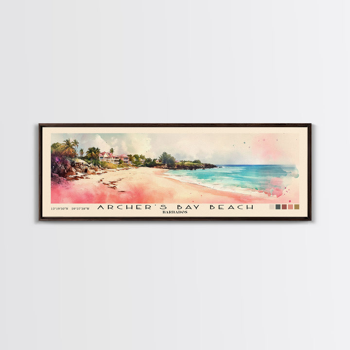 Archer’s Bay Beach, Barbados Watercolor Print, Vacation Gift, Barbados Wall Art, Vacation Wall Art, Vacatation Memories, Beach Decor, Beach Or Lakehouse Art