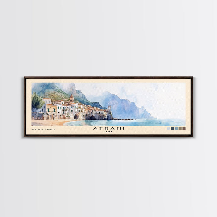 Atrani, Italy Watercolor Beach Print, Vacation Gift, Italy Wall Art, Beach Painting, Beach Decor, Beach Painting