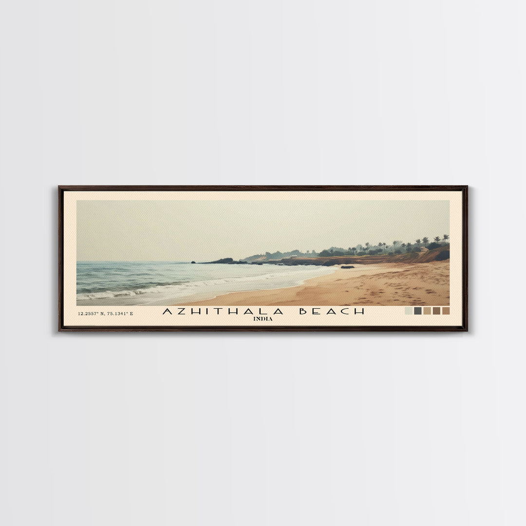 Azhithala Beach, India Watercolor Print, Vacation Gift, India Wall Art, Beach Painting, Beach Decor, Beach Or Lakehouse Art