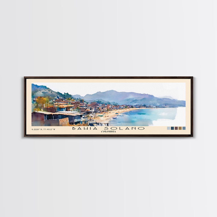 Bahia Solano, Colombia Watercolor Print, Vacation Gift, Colombia Wall Art, Beach Painting, Beach Decor, Beach Or Lakehouse Art