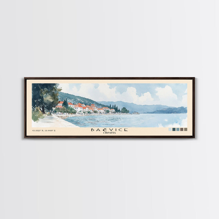 Bačvice, Croatia Watercolor Beach Print, Vacation Gift, Croatia Wall Art, Beach Painting, Beach Decor, Beach Painting