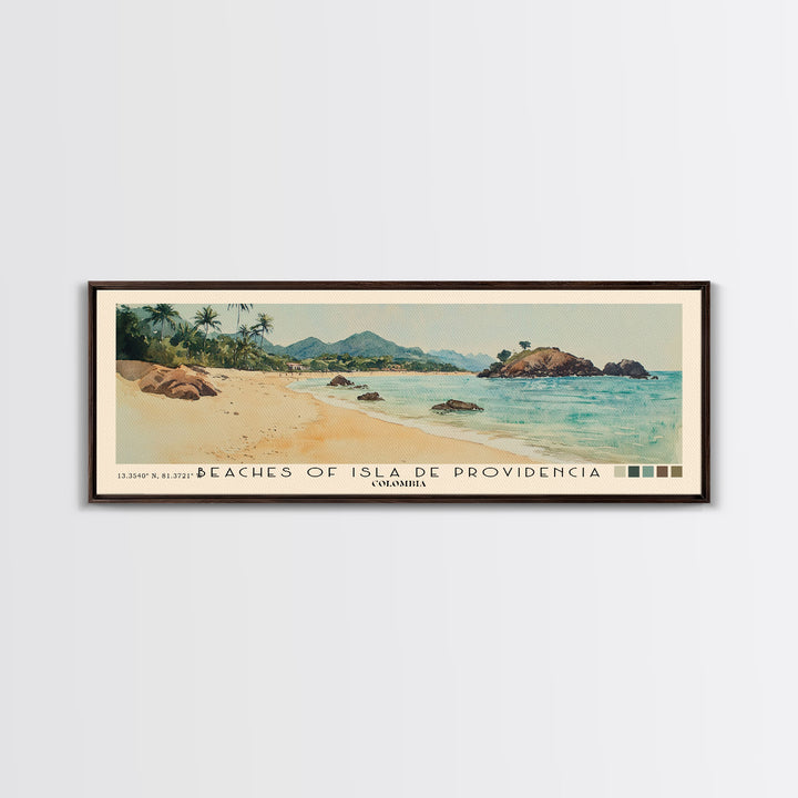 Beaches of Isla de Providencia, Colombia Watercolor Print, Vacation Gift, Colombia Wall Art, Vacation Wall Art, Vacatation Memories, Beach Decor, Beach Or Lakehouse Art