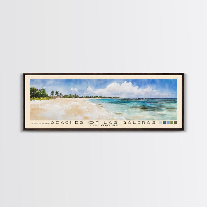 Beaches of Las Galeras, Dominican Republic Watercolor Print, Vacation Gift, Dominican Republic Wall Art, Beach Painting, Beach Decor, Beach Or Lakehouse Art
