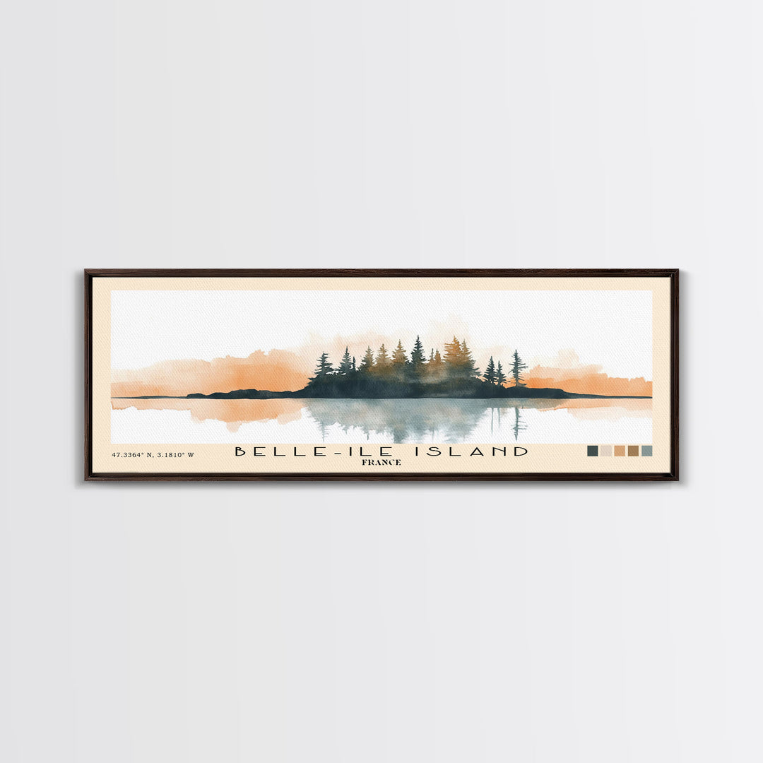 Belle-Ile Island, France Watercolor Beach Print, Vacation Gift, France Wall Art, Beach Painting, Beach Decor, Beach Painting