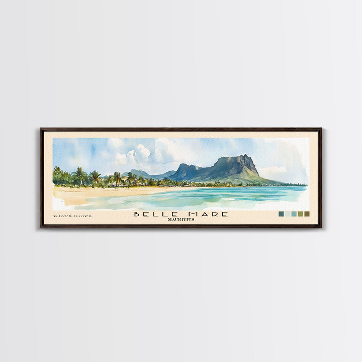 Belle Mare, Mauritius Watercolor Print, Vacation Gift, Mauritius Wall Art, Vacation Wall Art, Vacatation Memories, Beach Decor, Beach Or Lakehouse Art