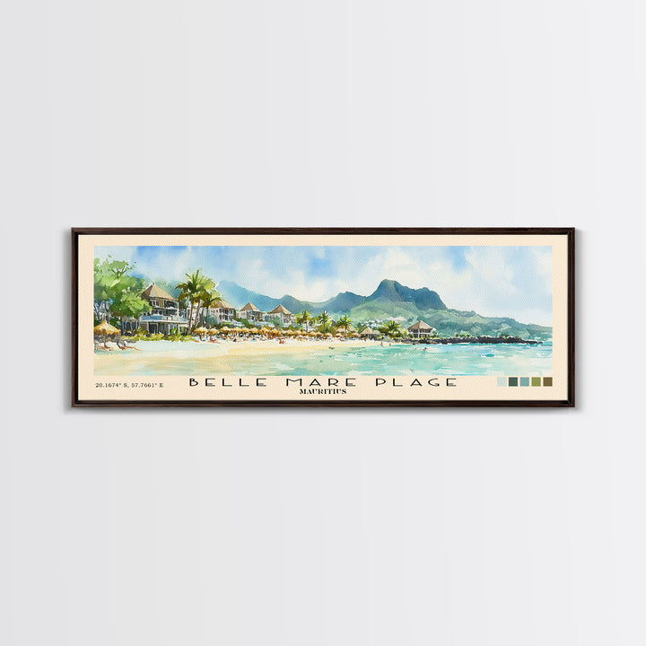 Belle Mare Plage, Mauritius Watercolor Print, Vacation Gift, Mauritius Wall Art, Beach Painting, Beach Decor, Beach Or Lakehouse Art