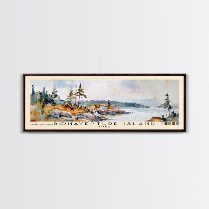 Bonaventure Island, Canada Watercolor Beach Print, Vacation Gift, Canada Wall Art, Beach Painting, Beach Decor, Beach Painting