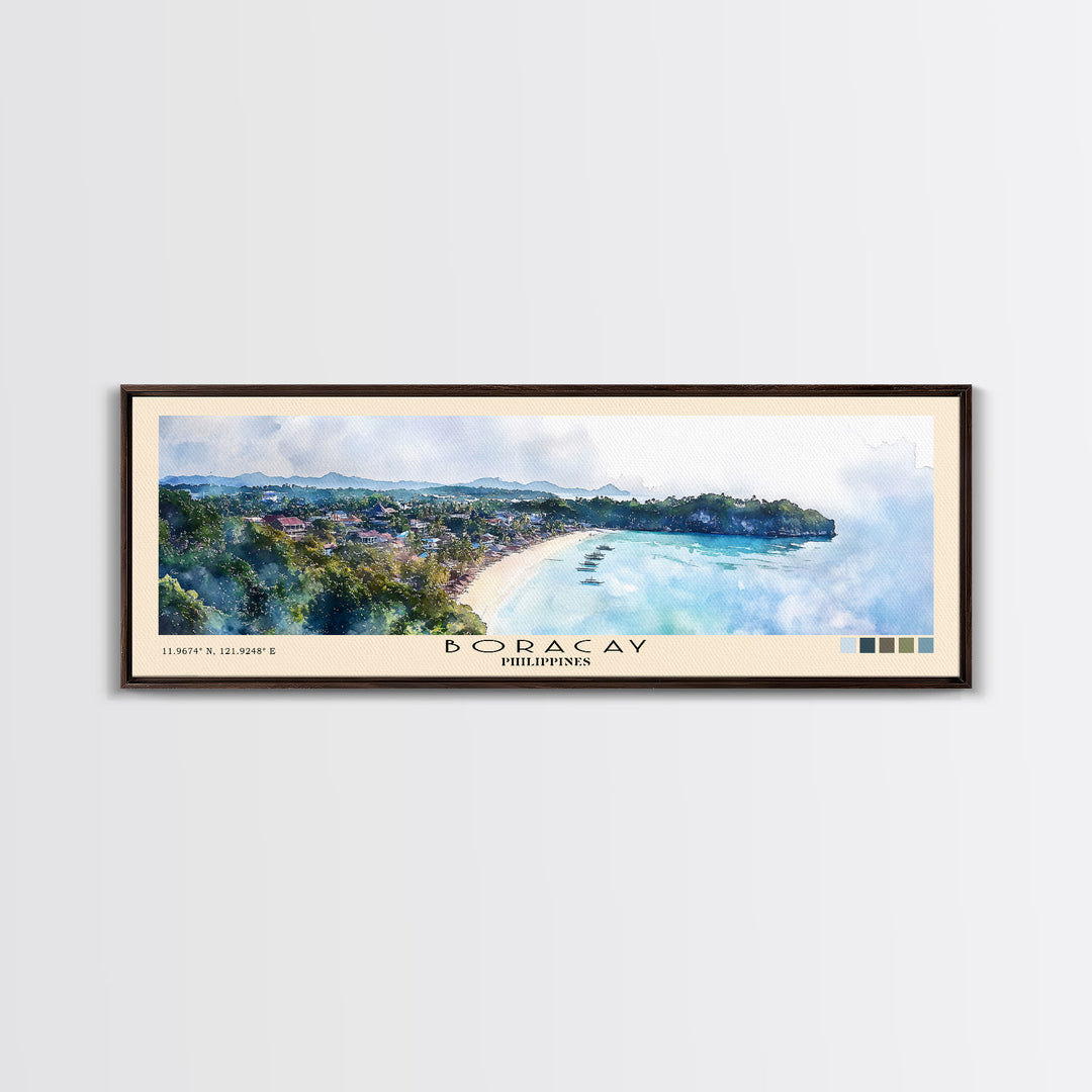 Boracay, Philippines Watercolor Print, Vacation Gift, Philippines Wall Art, Vacation Wall Art, Vacatation Memories, Beach Decor, Beach Or Lakehouse Art