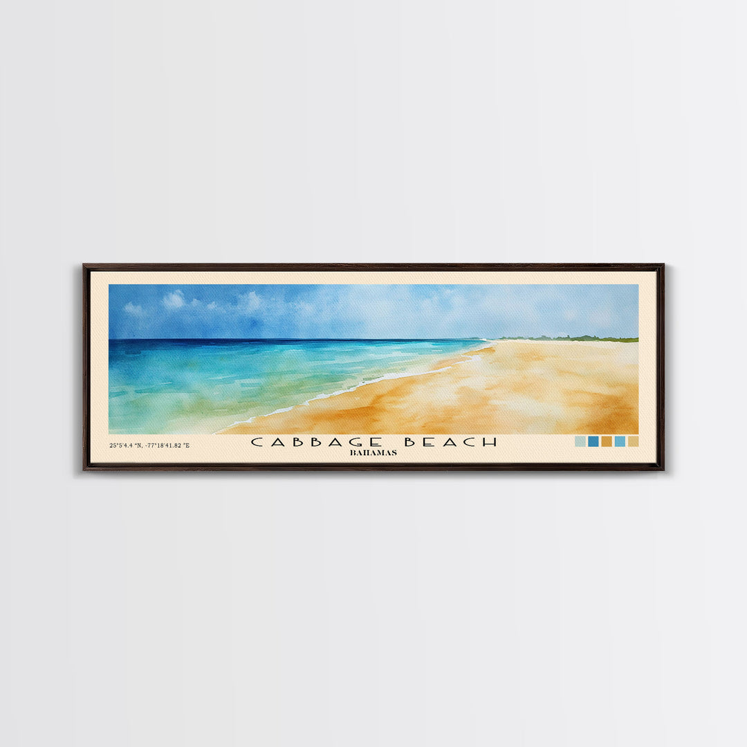 Cabbage Beach, Bahamas Watercolor Print, Vacation Gift, Bahamas Wall Art, Vacation Wall Art, Vacatation Memories, Beach Decor, Beach Or Lakehouse Art