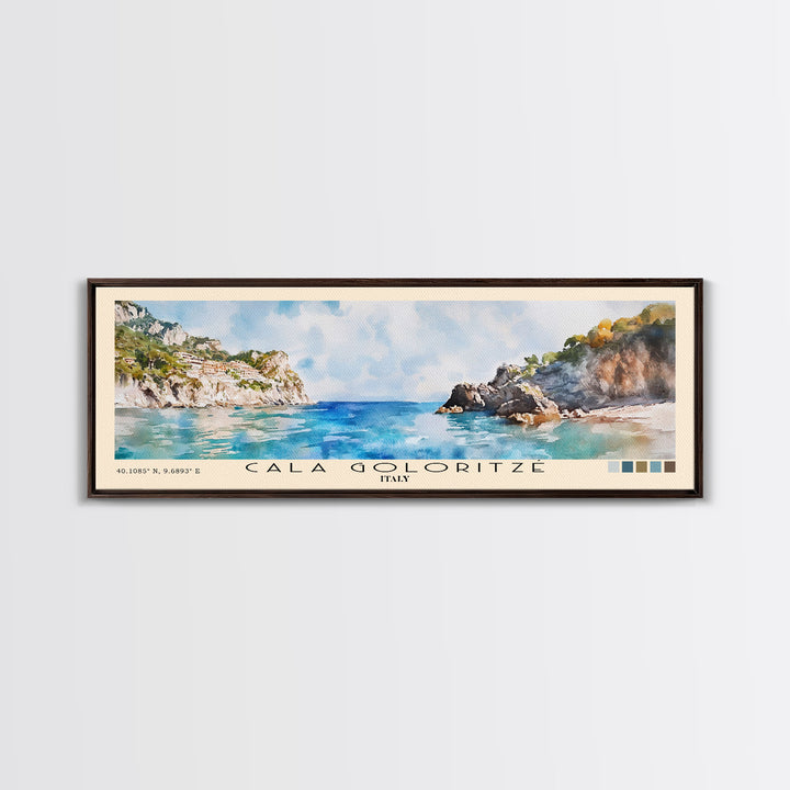 Cala Goloritzé, Italy Watercolor Beach Print, Vacation Gift, Italy Wall Art, Beach Painting, Beach Decor, Beach Painting