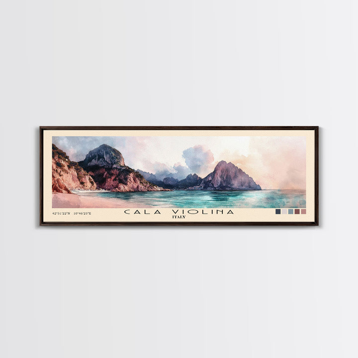 Cala Violina, Italy Watercolor Print, Vacation Gift, Italy Wall Art, Beach Painting, Beach Decor, Beach Or Lakehouse Art