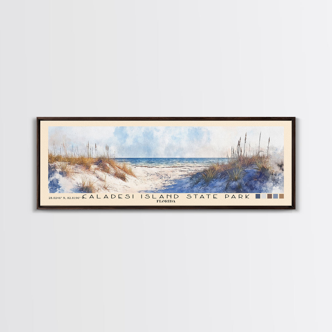 Caladesi Island State Park, Florida Watercolor Beach Print, Vacation Gift, Florida Wall Art, Beach Painting, Beach Decor, Beach Painting