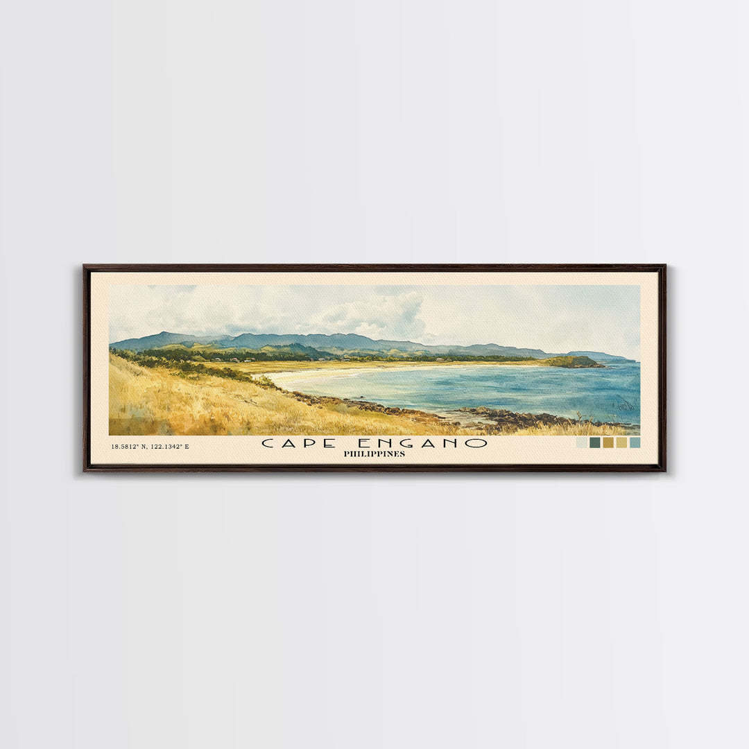 Cape Engano, Philippines Watercolor Beach Print, Vacation Gift, Philippines Wall Art, Beach Painting, Beach Decor, Beach Painting