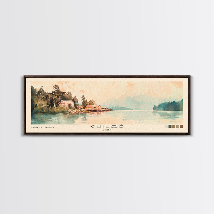 Chiloé, Chile Watercolor Print, Vacation Gift, Chile Wall Art, Vacation Wall Art, Vacatation Memories, Beach Decor, Beach Or Lakehouse Art