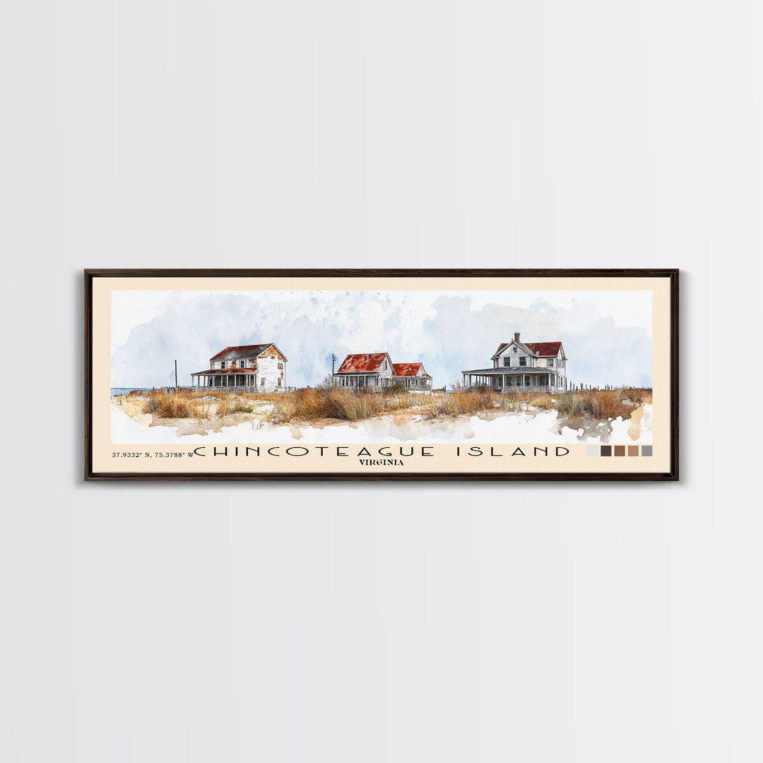 Chincoteague Island, Virginia Watercolor Print, Vacation Gift, Virginia Wall Art, Beach Painting, Beach Decor, Beach Or Lakehouse Art