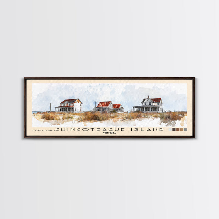 Chincoteague Island, Virginia Watercolor Print, Vacation Gift, Virginia Wall Art, Beach Painting, Beach Decor, Beach Or Lakehouse Art