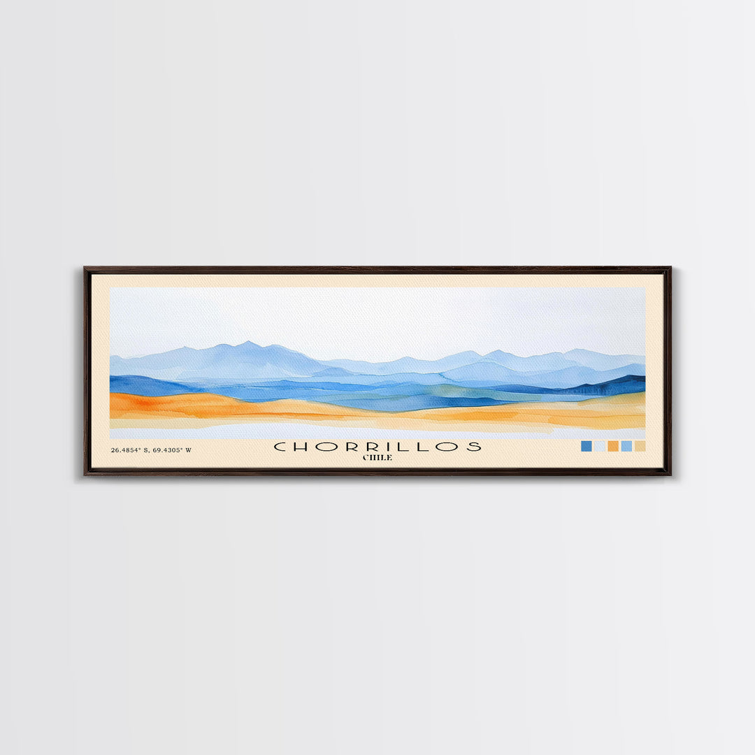 Chorrillos, Chile Watercolor Beach Print, Vacation Gift, Chile Wall Art, Beach Painting, Beach Decor, Beach Painting