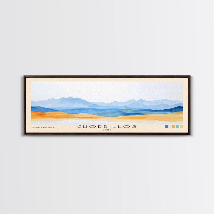 Chorrillos, Chile Watercolor Beach Print, Vacation Gift, Chile Wall Art, Beach Painting, Beach Decor, Beach Painting