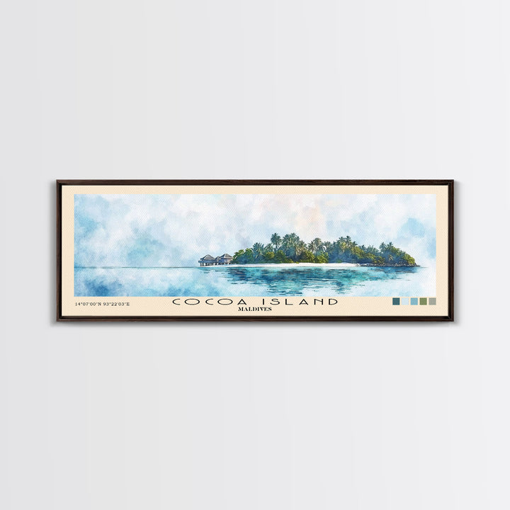 Cocos (Keeling) Islands, Australia Watercolor Print, Vacation Gift, Australia Wall Art, Beach Painting, Beach Decor, Beach Or Lakehouse Art