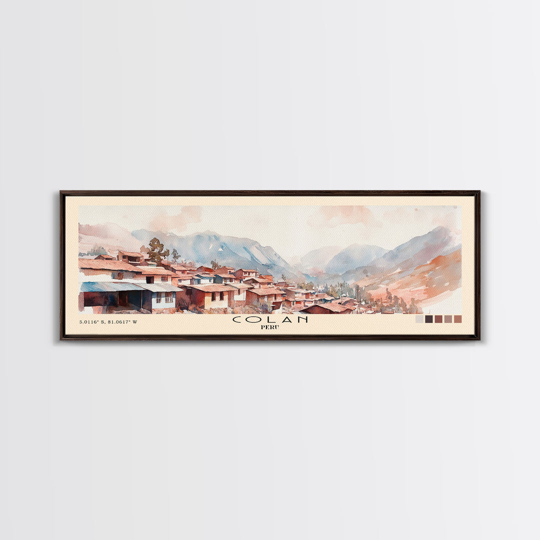 Colan, Peru Watercolor Print, Vacation Gift, Peru Wall Art, Beach Painting, Beach Decor, Beach Or Lakehouse Art