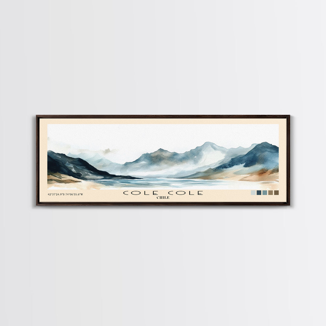 Cole Cole, Chile Watercolor Beach Print, Vacation Gift, Chile Wall Art, Beach Painting, Beach Decor, Beach Painting
