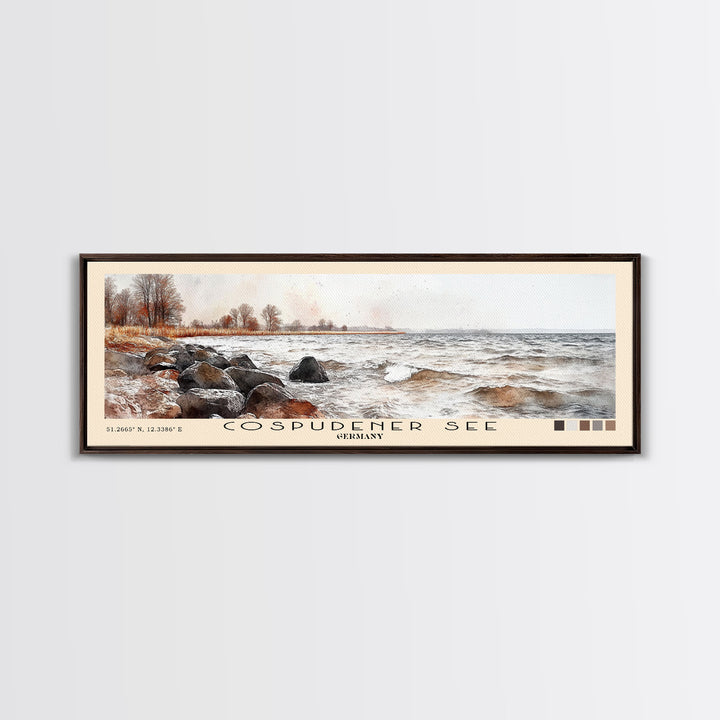 Cospudener See, Germany Watercolor Print, Vacation Gift, Germany Wall Art, Vacation Wall Art, Vacatation Memories, Beach Decor, Beach Or Lakehouse Art