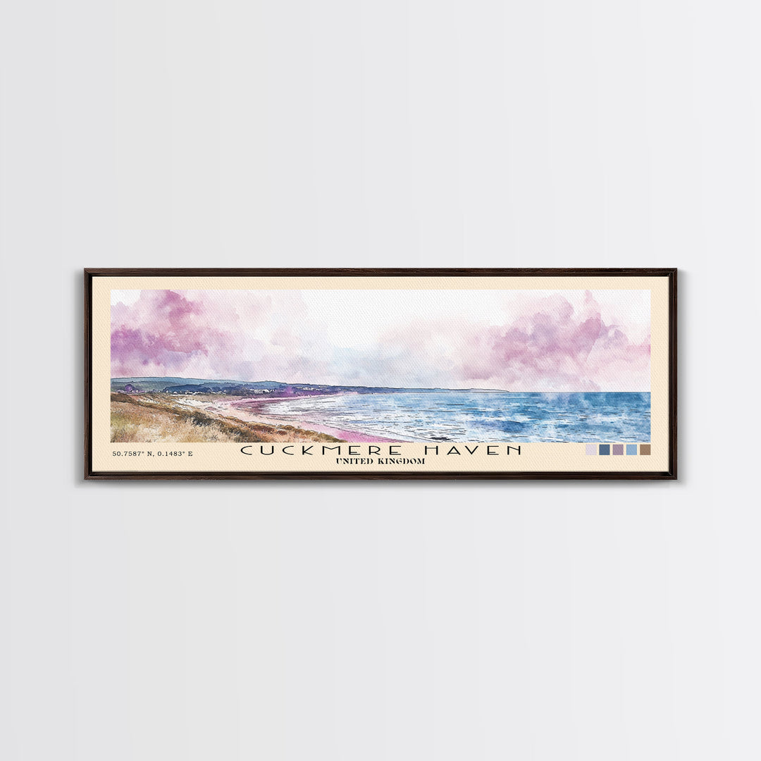 Cuckmere Haven, United Kingdom Watercolor Print, Vacation Gift, United Kingdom Wall Art, Vacation Wall Art, Vacatation Memories, Beach Decor, Beach Or Lakehouse Art