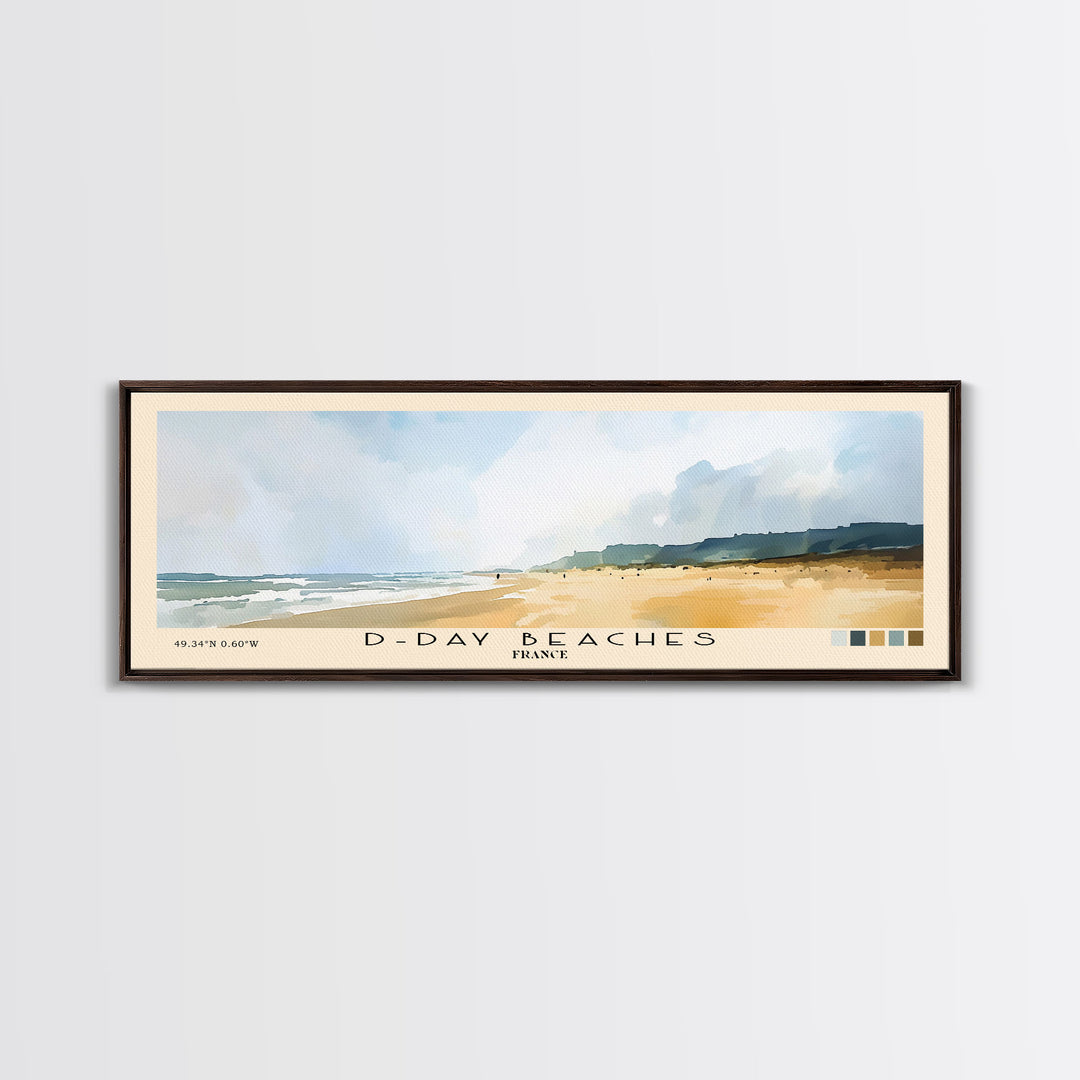 D-Day beaches, France Watercolor Print, Vacation Gift, France Wall Art, Vacation Wall Art, Vacatation Memories, Beach Decor, Beach Or Lakehouse Art