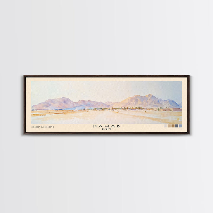 Dahab, Egypt Watercolor Print, Vacation Gift, Egypt Wall Art, Beach Painting, Beach Decor, Beach Or Lakehouse Art