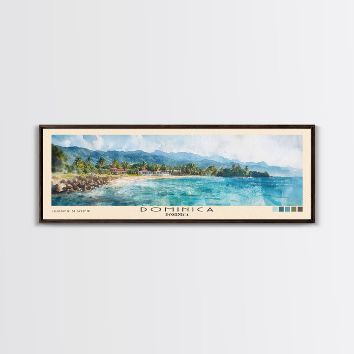 Dominica, Dominica Watercolor Print, Vacation Gift, Dominica Wall Art, Vacation Wall Art, Vacatation Memories, Beach Decor, Beach Or Lakehouse Art