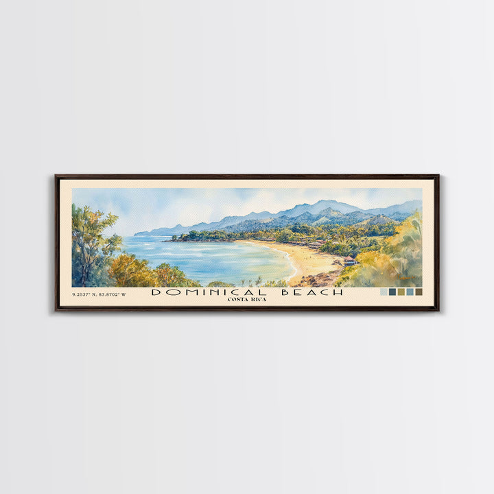 Dominical Beach, Costa Rica Watercolor Print, Vacation Gift, Costa Rica Wall Art, Beach Painting, Beach Decor, Beach Or Lakehouse Art
