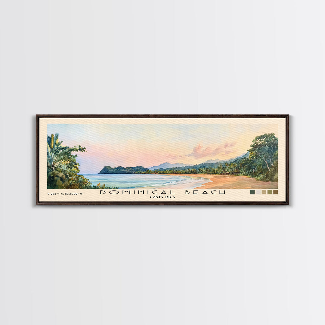 Dominical Beach, Costa Rica Watercolor Beach Print, Vacation Gift, Costa Rica Wall Art, Beach Painting, Beach Decor, Beach Painting
