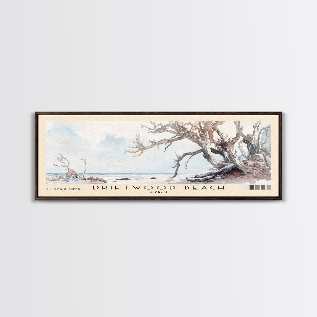 Driftwood Beach, Georgia Watercolor Print, Vacation Gift, Georgia Wall Art, Vacation Wall Art, Vacatation Memories, Beach Decor, Beach Or Lakehouse Art