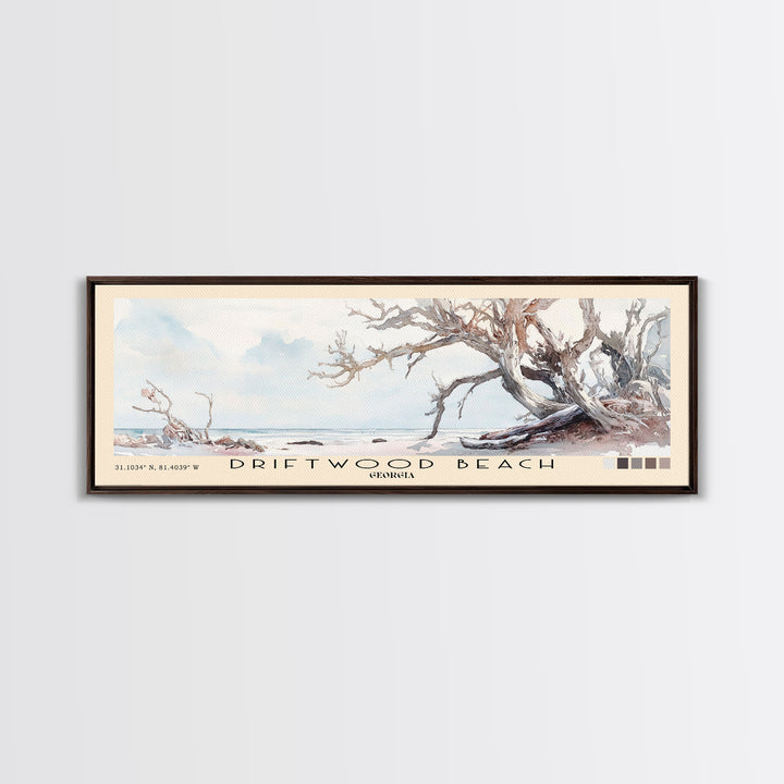 Driftwood Beach, Georgia Watercolor Print, Vacation Gift, Georgia Wall Art, Vacation Wall Art, Vacatation Memories, Beach Decor, Beach Or Lakehouse Art