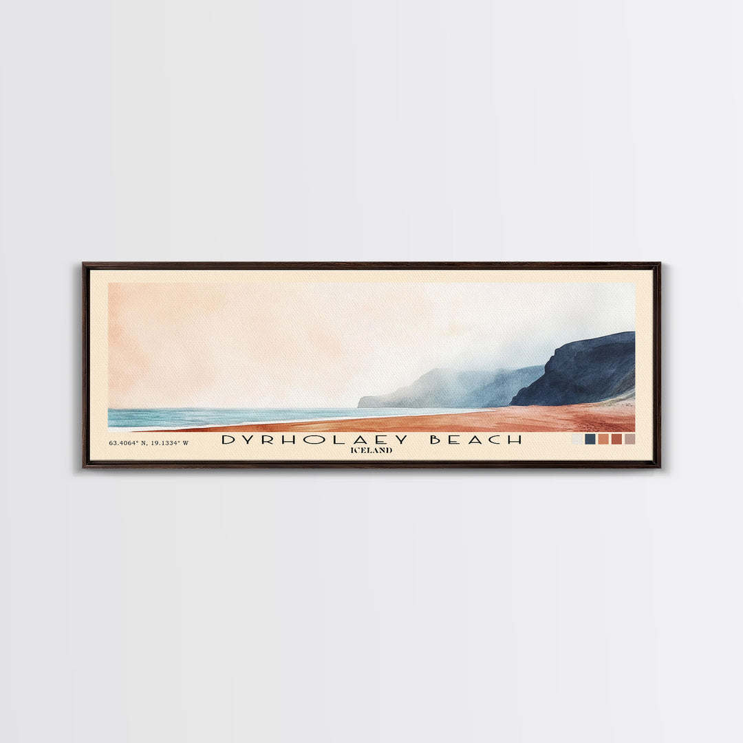 Dyrholaey Beach, Iceland Watercolor Print, Vacation Gift, Iceland Wall Art, Beach Painting, Beach Decor, Beach Or Lakehouse Art