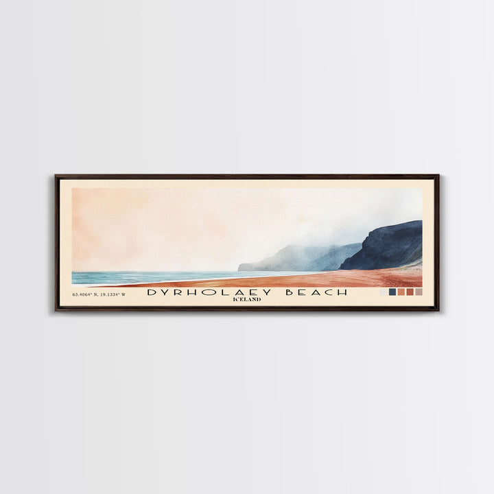Dyrholaey Beach, Iceland Watercolor Print, Vacation Gift, Iceland Wall Art, Beach Painting, Beach Decor, Beach Or Lakehouse Art