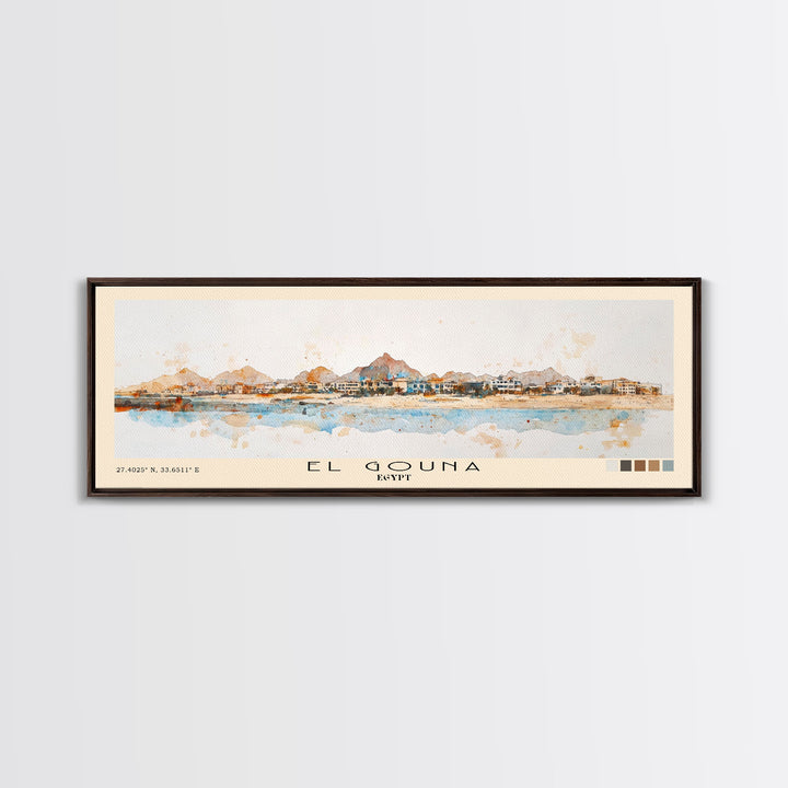 El Gouna, Egypt Watercolor Print, Vacation Gift, Egypt Wall Art, Beach Painting, Beach Decor, Beach Or Lakehouse Art