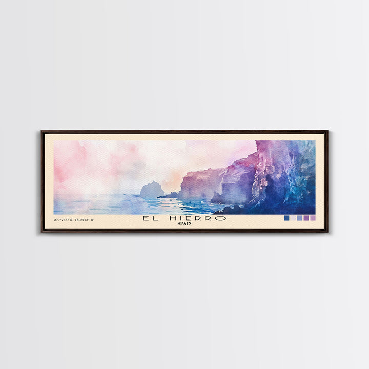 El Hierro, Spain Watercolor Beach Print, Vacation Gift, Spain Wall Art, Beach Painting, Beach Decor, Beach Painting