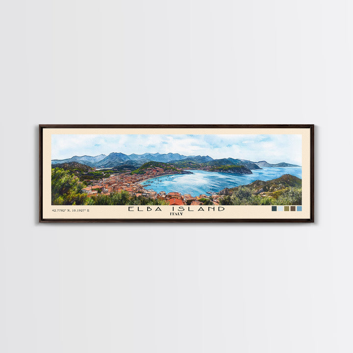 Elba Island, Italy Watercolor Print, Vacation Gift, Italy Wall Art, Beach Painting, Beach Decor, Beach Or Lakehouse Art