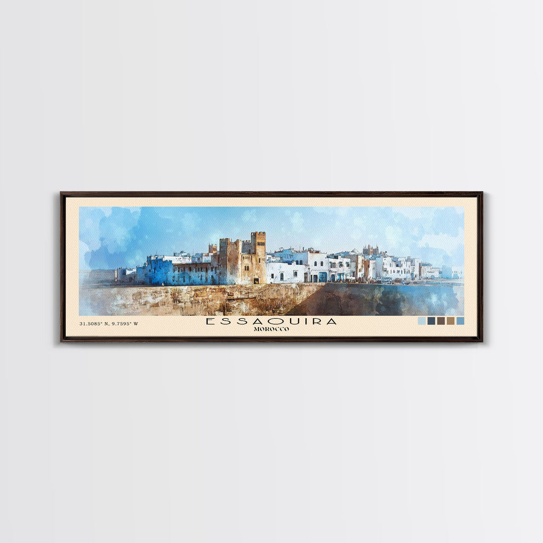 Essaouira, Morocco Watercolor Beach Print, Vacation Gift, Morocco Wall Art, Beach Painting, Beach Decor, Beach Painting