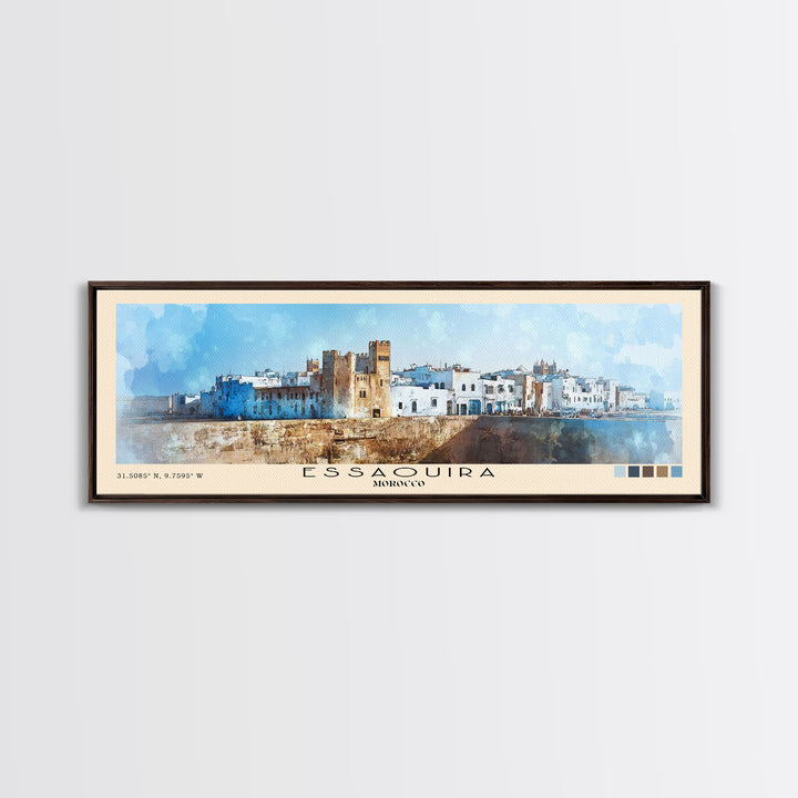 Essaouira, Morocco Watercolor Beach Print, Vacation Gift, Morocco Wall Art, Beach Painting, Beach Decor, Beach Painting