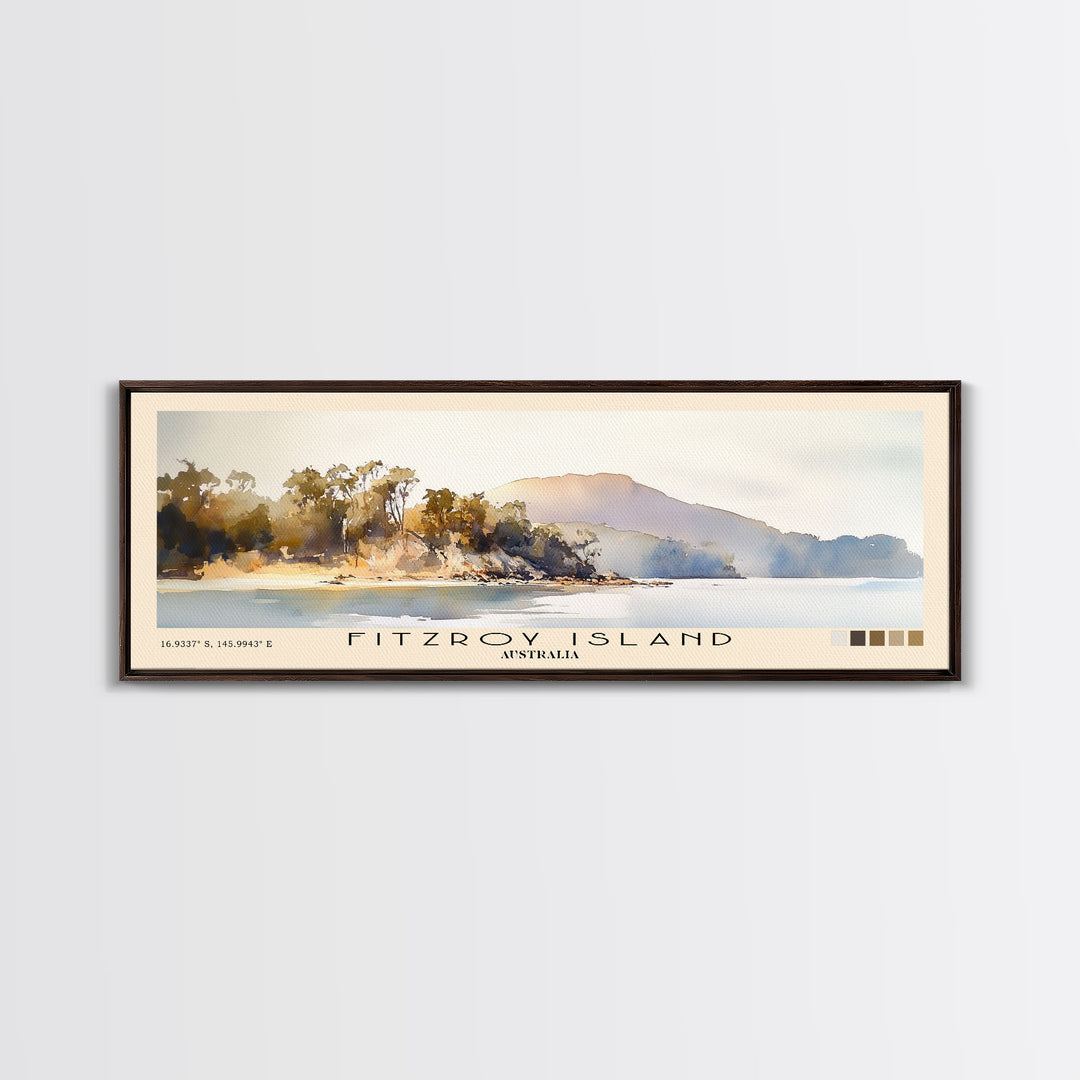 Fitzroy Island, Australia Watercolor Beach Print, Vacation Gift, Australia Wall Art, Beach Painting, Beach Decor, Beach Painting