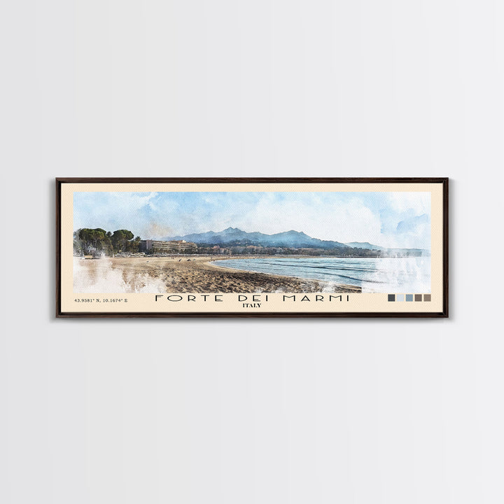Forte dei Marmi, Italy Watercolor Print, Vacation Gift, Italy Wall Art, Vacation Wall Art, Vacatation Memories, Beach Decor, Beach Or Lakehouse Art